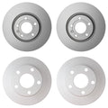 Hella Brake Rotors Kit 312mm Front 245mm Rear for Audi A6 Quattro (2000–2001)