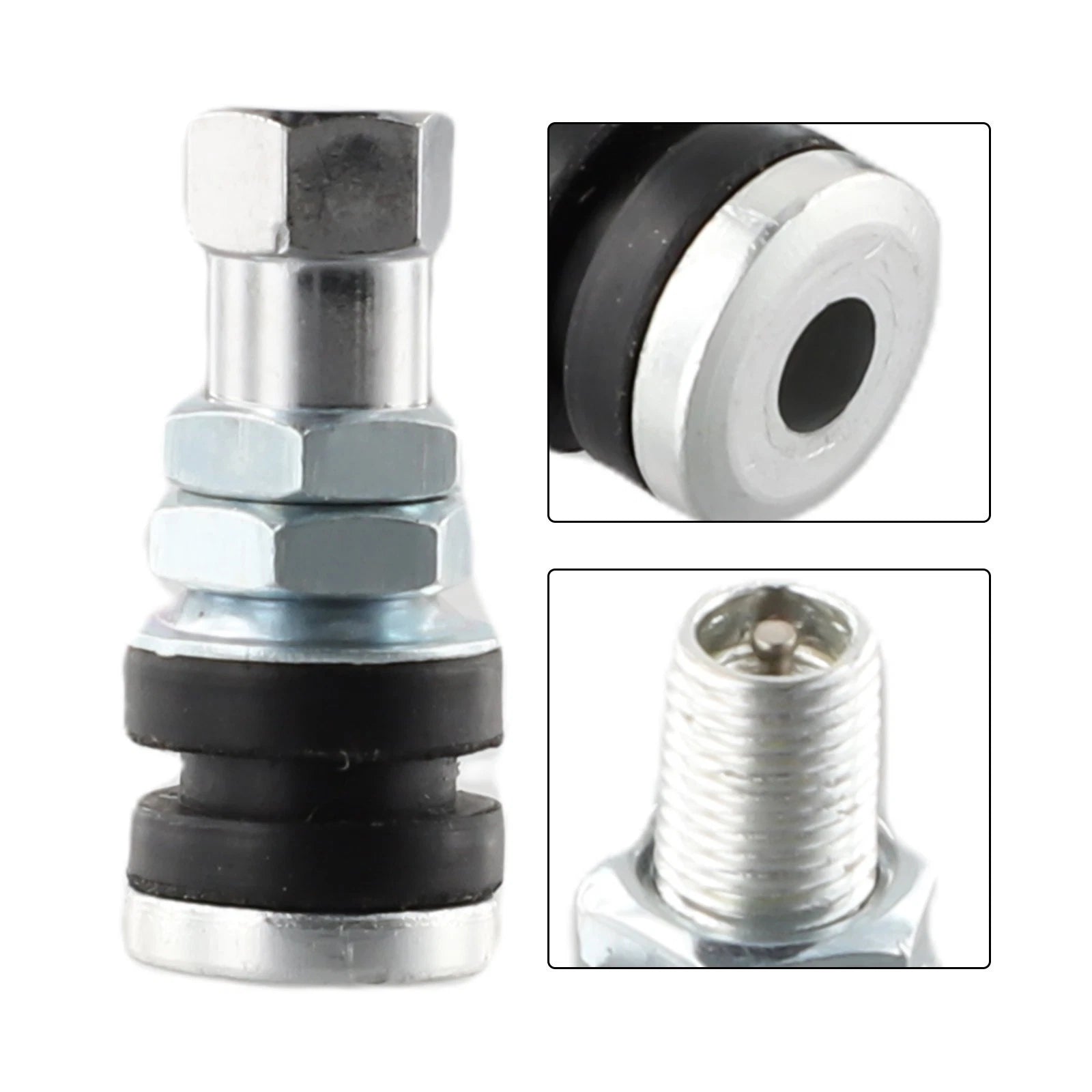 Set of 2 Tubeless Vacuum Tires for Car (Metal Silver)