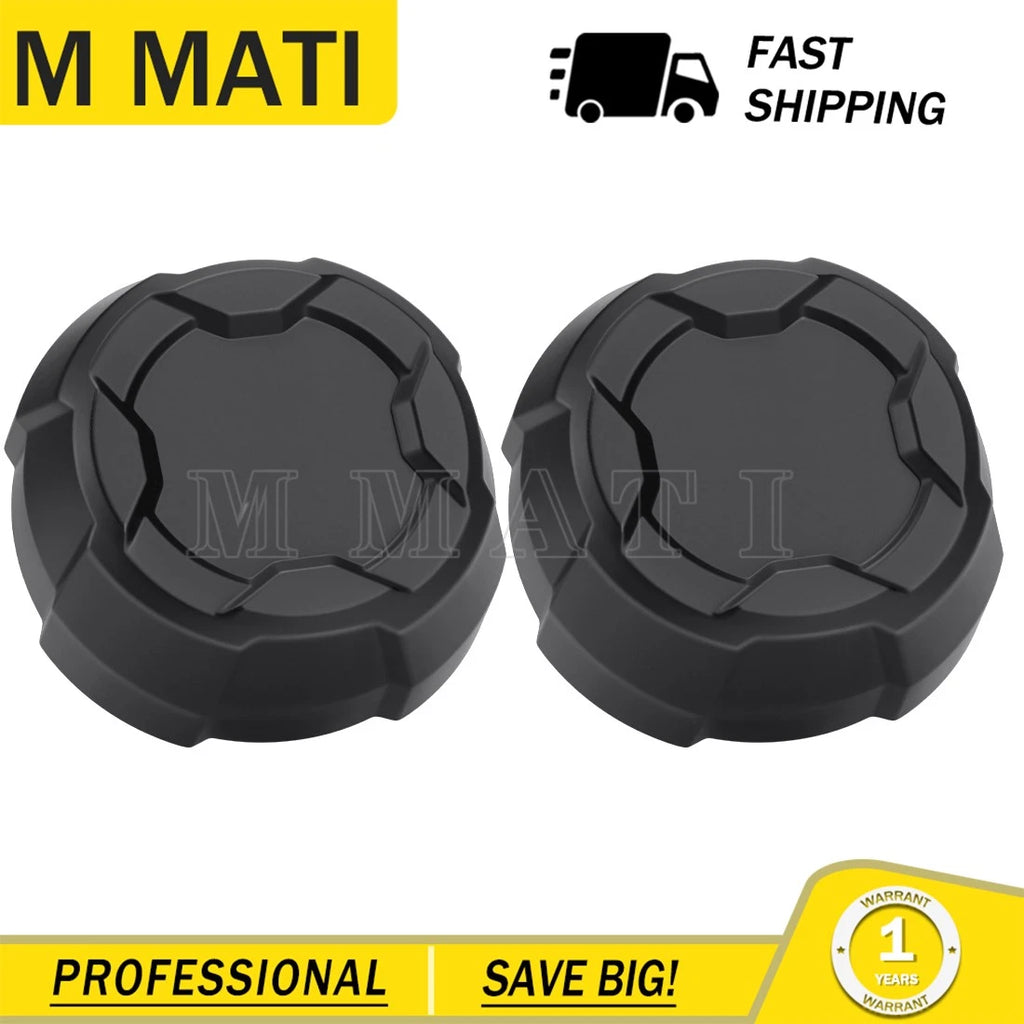 2 Rear Wheel Matte Black Rim Caps 1524066-458 for Polaris Ranger SP 570 (2022–2025)