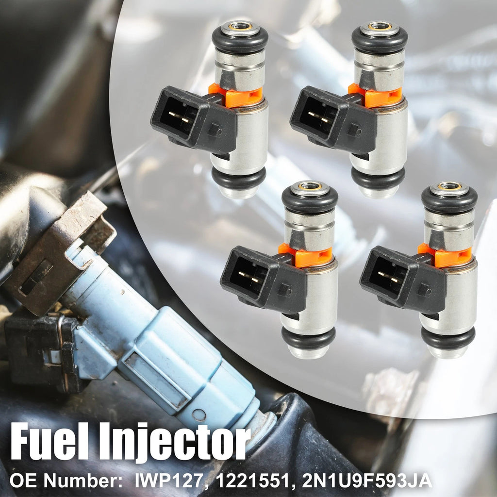 Set of 4 Fuel Injectors IWP127 2N1U9F593JA for Ford KA Hatchback (1996–2008)
