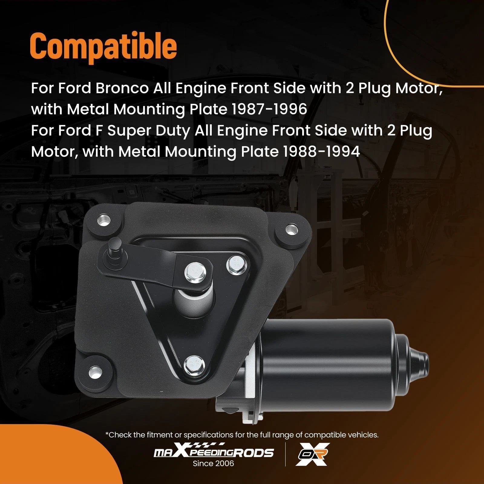 Windshield Wiper Motor for Ford F-Series F53 F59 (1988–1996) E7TZ17508A