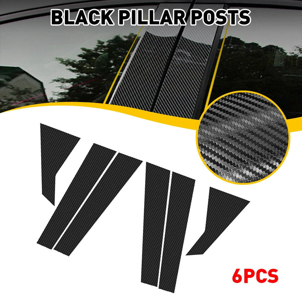 Carbon Fiber Pillar Post Door Trim for Honda Civic (2016–2020)