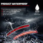 2X Red Lens LED Rear Bumper Side Marker Lights for Chevy Corvette C7 (2014–2019)