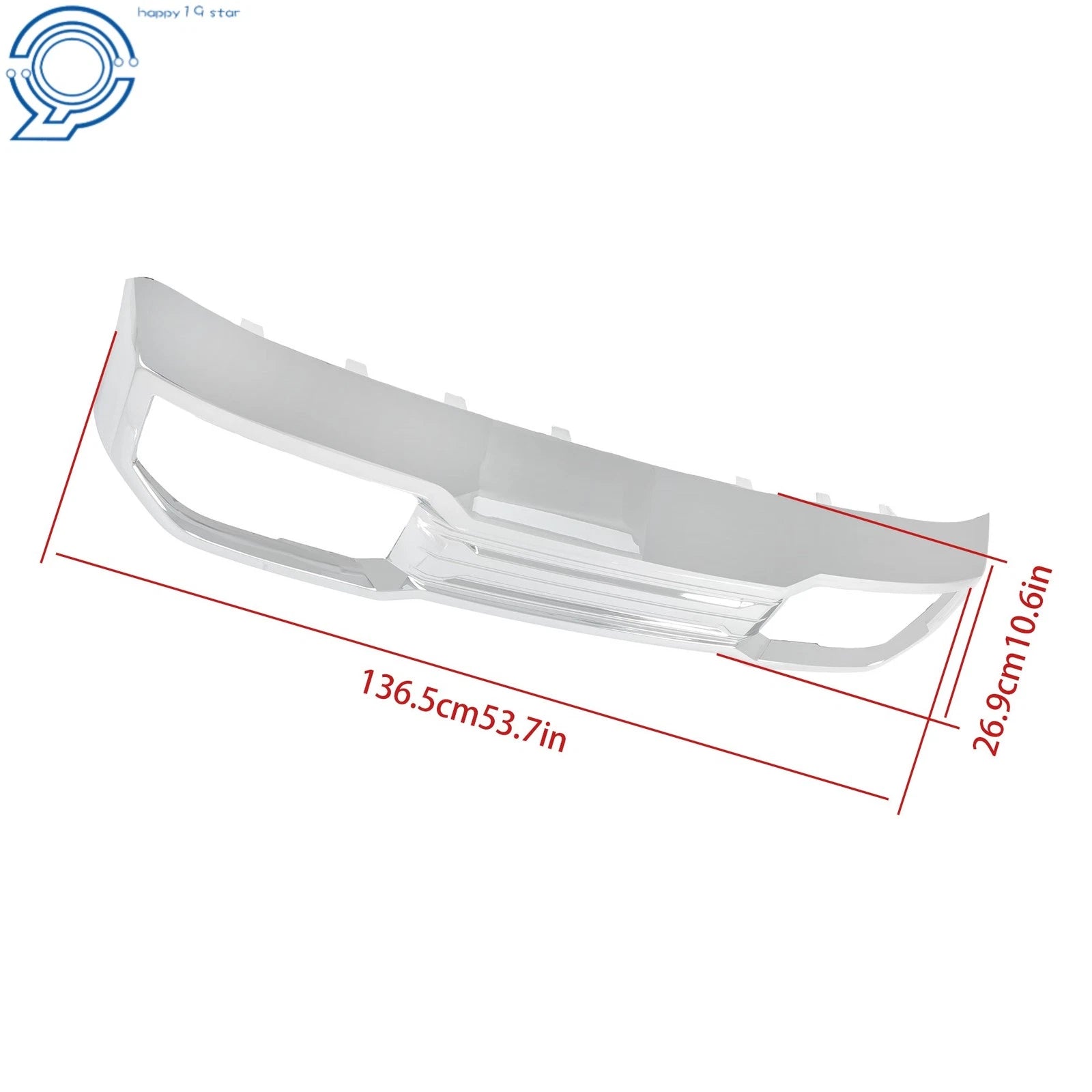 Front Bumper Lower Skid Plate Valance Chrome for GMC Sierra 1500 (2022–2024)