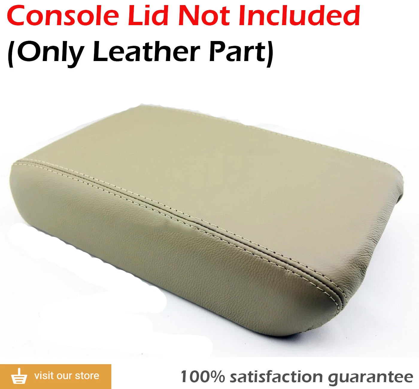 Leather Synthetic Console Armrest Cover for GMC Acadia Enclave (2007–2016) Beige