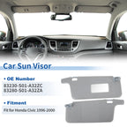 Set of 2 Sun Visors for Honda Civic (1996–2000) Gray No.83230-S01-A32ZC