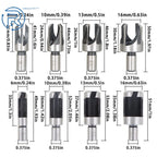 8-Pack Carbon Steel Drill Bit Wood Plug Hole Cutter Set