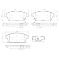 Set of 2 Brembo Brake Pads for Chevy Cadillac ATS