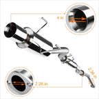 4" Rolled Tip Muffler Catback Exhaust System for Acura RSX DC5 (2002–2006)