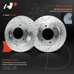 6x Front Drilled Brake Rotors & Pads for Ford Bronco Ranger (2021–2022)