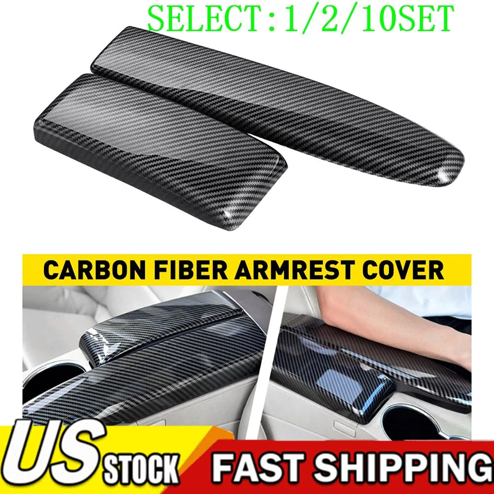 Carbon Fiber Armrest Trim Cover for Mercedes C-Class (2008â2014)