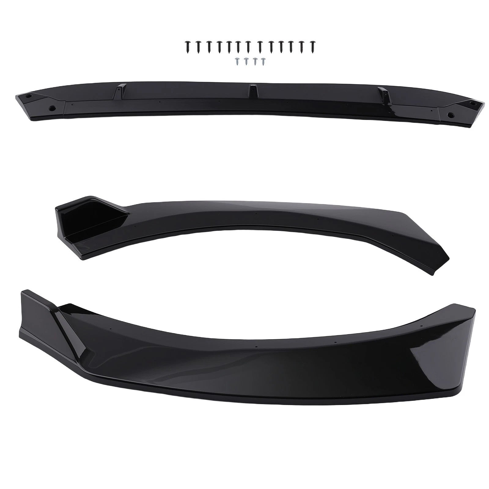 Front Bumper Extension for KIA K5 (2020–2024) GT-Line EX LES Gloss Black Lip