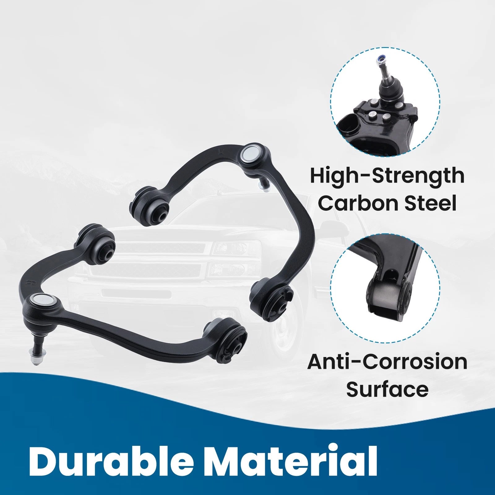 Front Upper Lower Control Arms Ball Joints for Ford F-150 Lincoln Mark LT (2005–2008) 4WD
