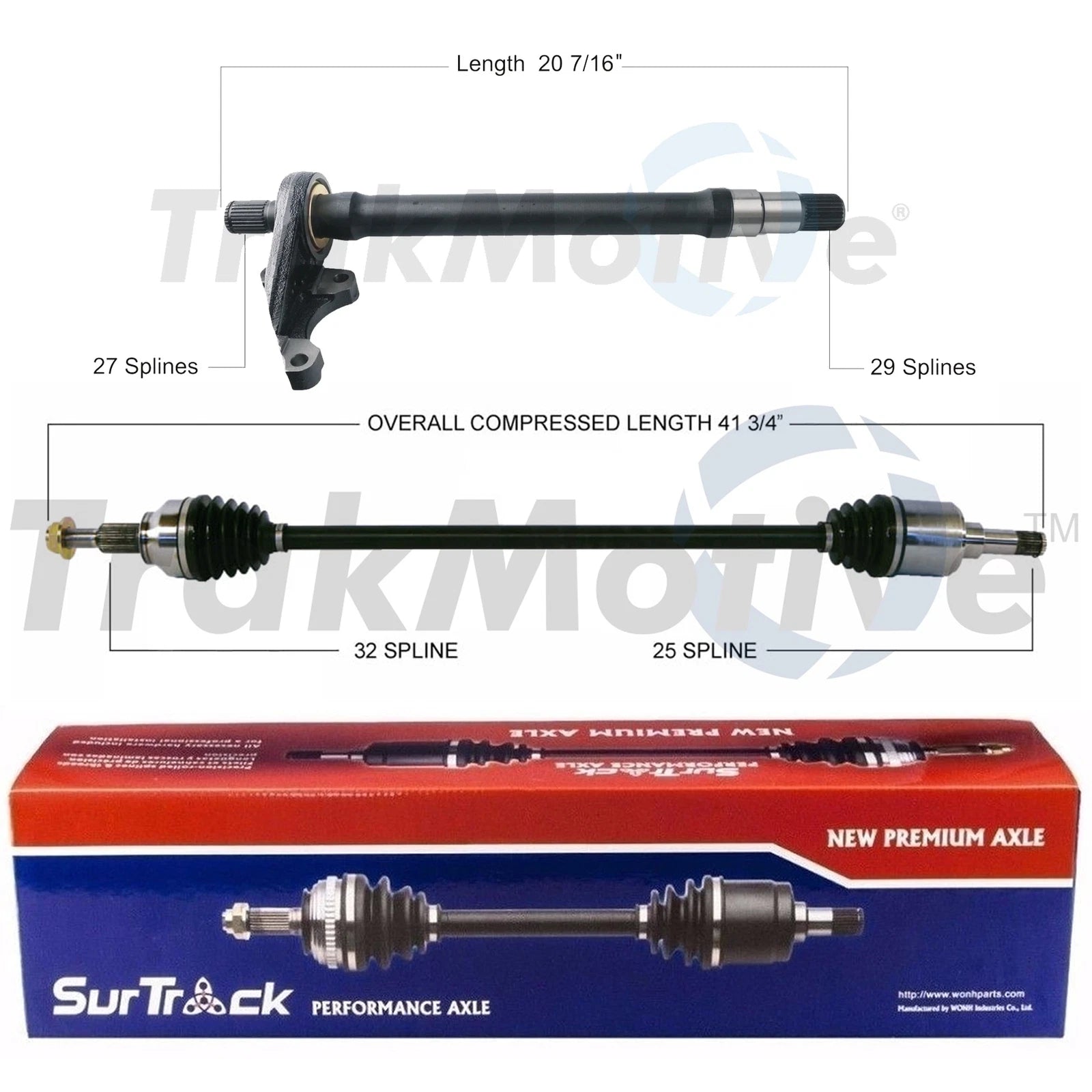 Set of 2 CV Axles for Dodge FWD (SurTrack)