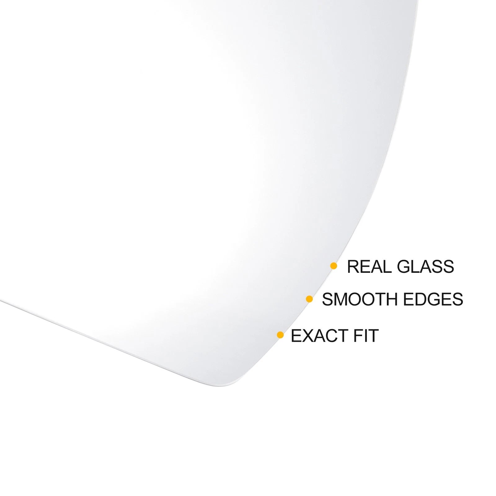 Left Side White Mirror Glass for Hyundai Elantra (2016–2018)