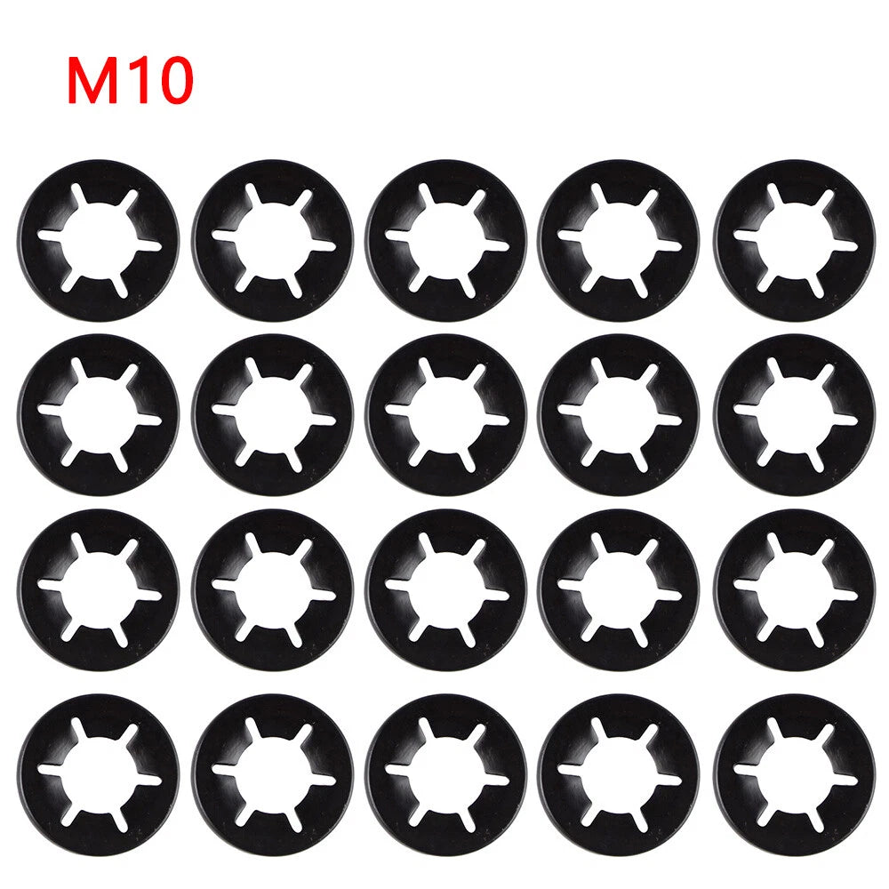 Set of 65MN Push on Lock Washers for Metric Round Shaft (Universal)