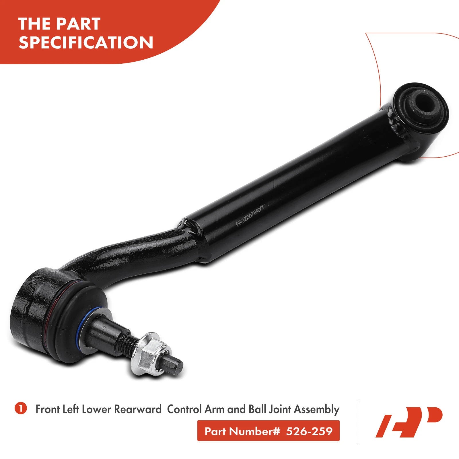 2X Front Lower Rearward Control Arm with Ball Joint for Ford