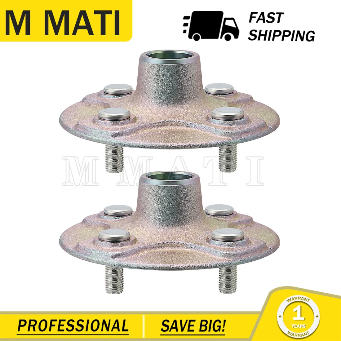2 Rear Wheel Hubs for Yamaha Breeze 125 YFA-1 Grizzly 125 YFM125 (1998–2001)