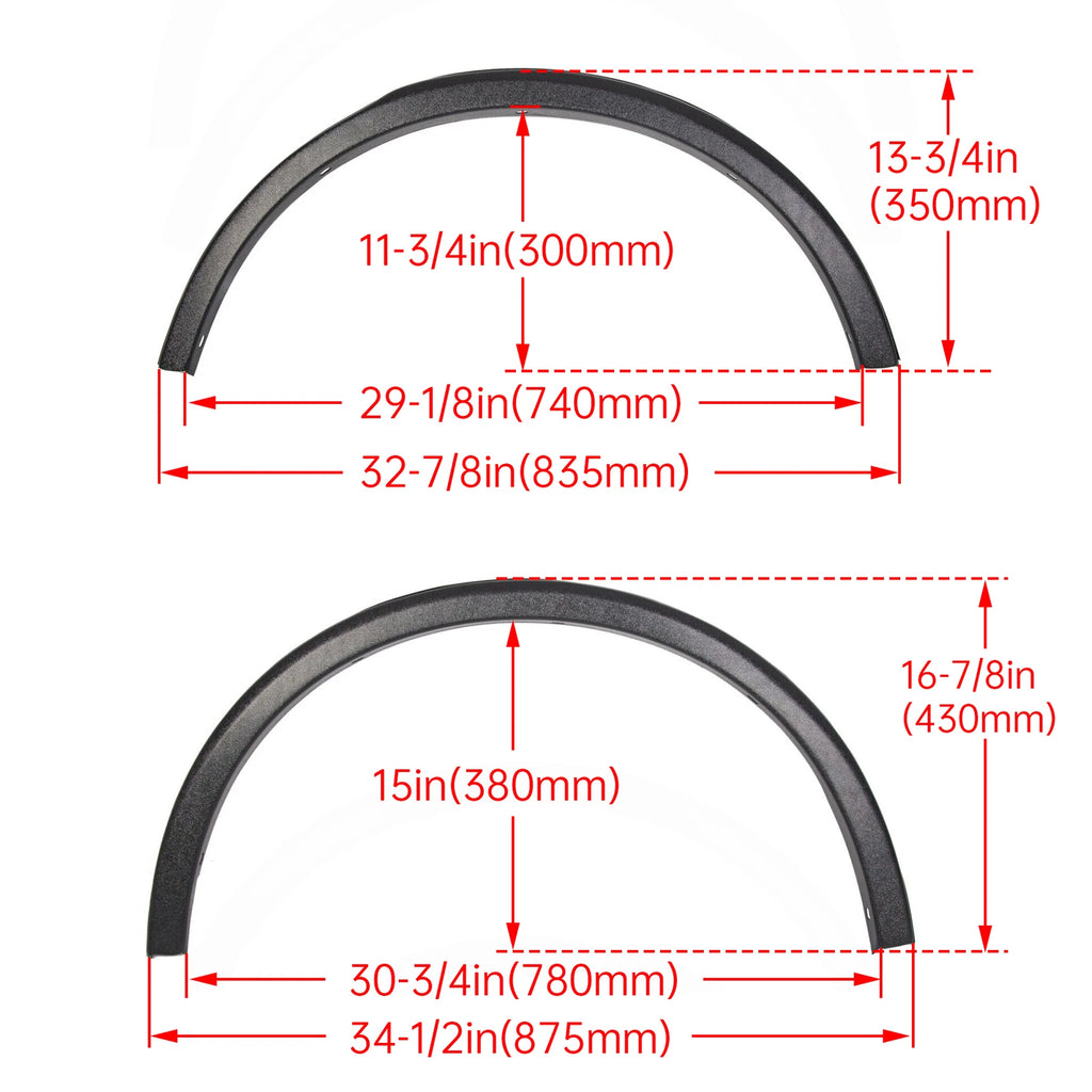 Set of 4 Wheel Arch Fender Moldings for Subaru Outback (2015–2019) E201SAL000