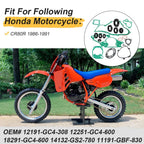 Complete Engine Gasket Kit & Oil Seals for Honda CR80R (1986–1991)