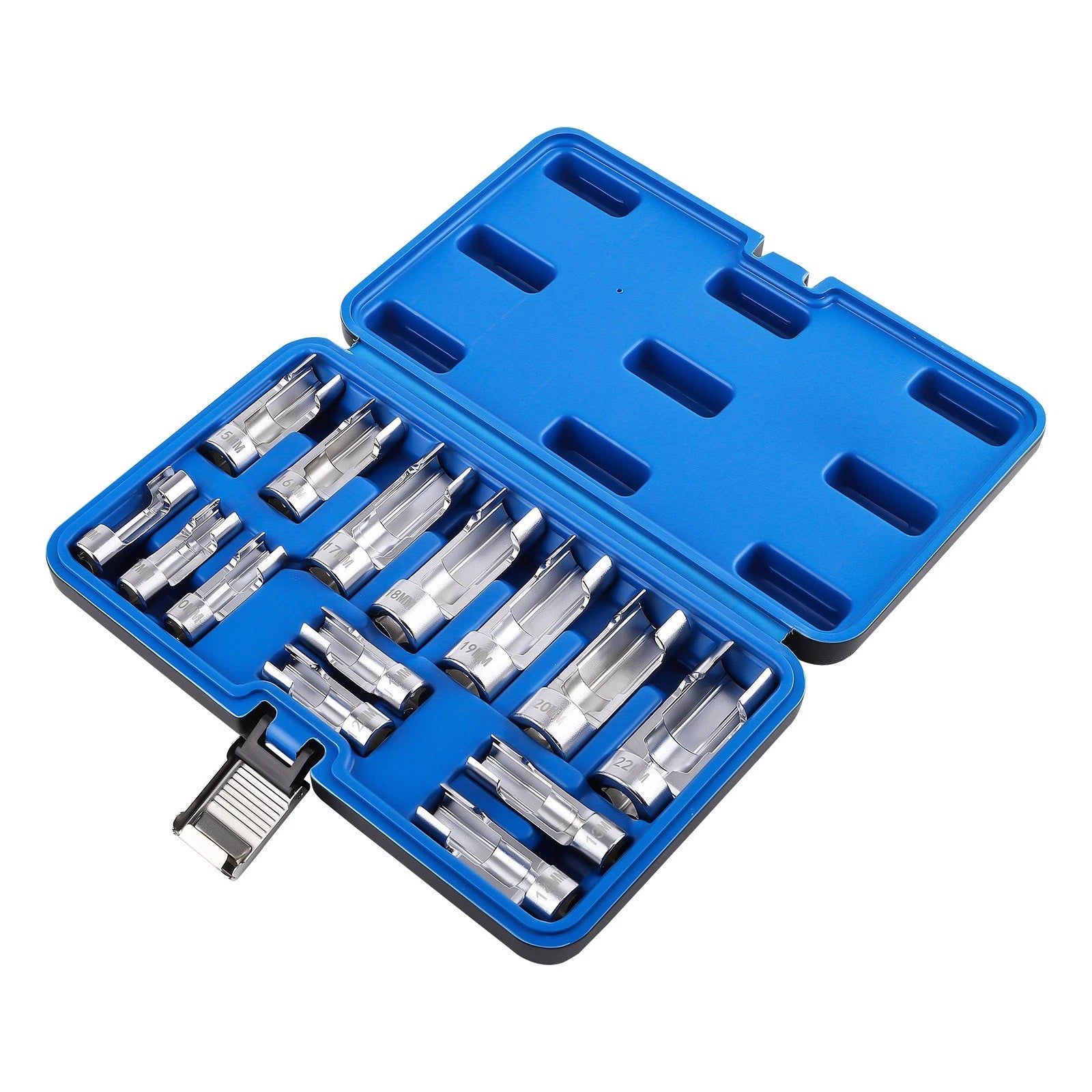 14-Piece Diesel Injector Fuel Line Socket Wrench Set - Chrome Vanadium