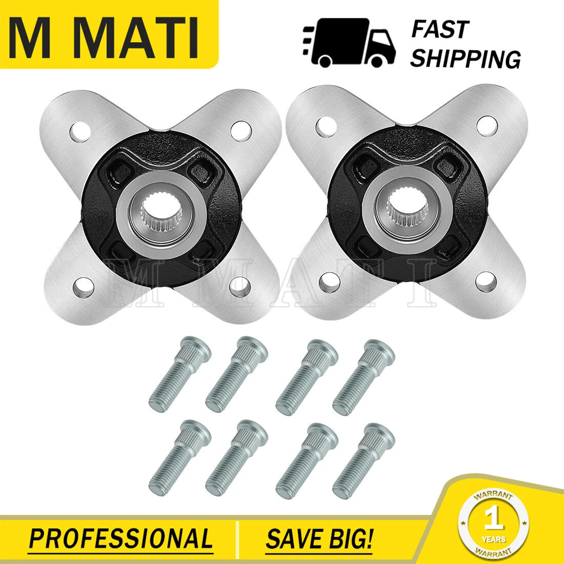 2 Pack Wheel Hub & Bolts for Polaris Scrambler XP 1000 (2020–2025)