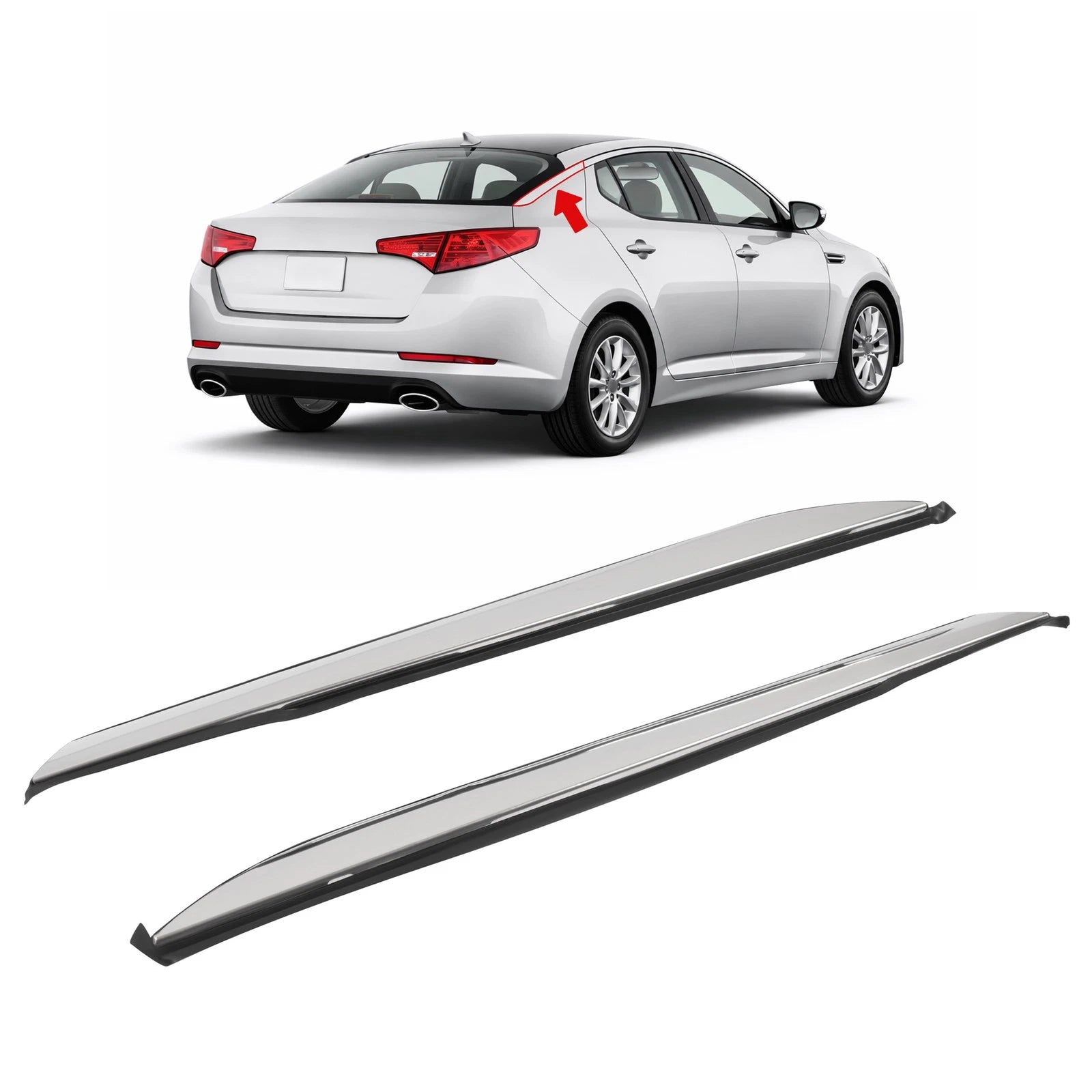 Pair of Outer Pillar Molding Trim for Kia Optima (2011–2016)