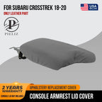 Fleece Console Lid Armrest Cover for Subaru Crosstrek (2018–2020) Gray