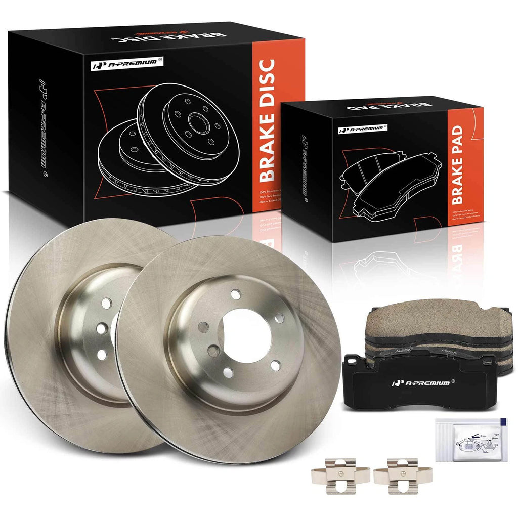 Set of 2 Front Disc Brake Rotors & Ceramic Pads for BMW 135i (2008–2013)