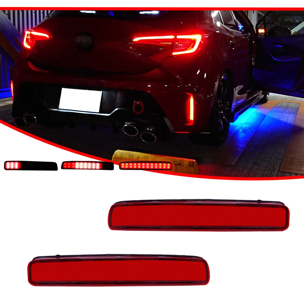 Full LED Rear Bumper Reflector Lights for Toyota GR Corolla (2023–2023)