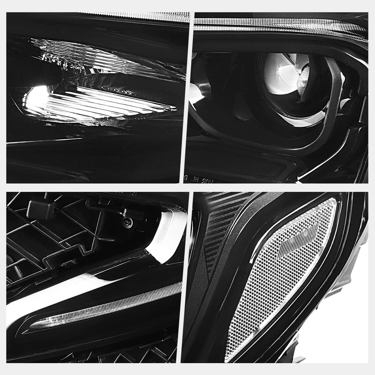 HID Projector Headlights for GMC Terrain (2018–2021) Black Lamp Assembly