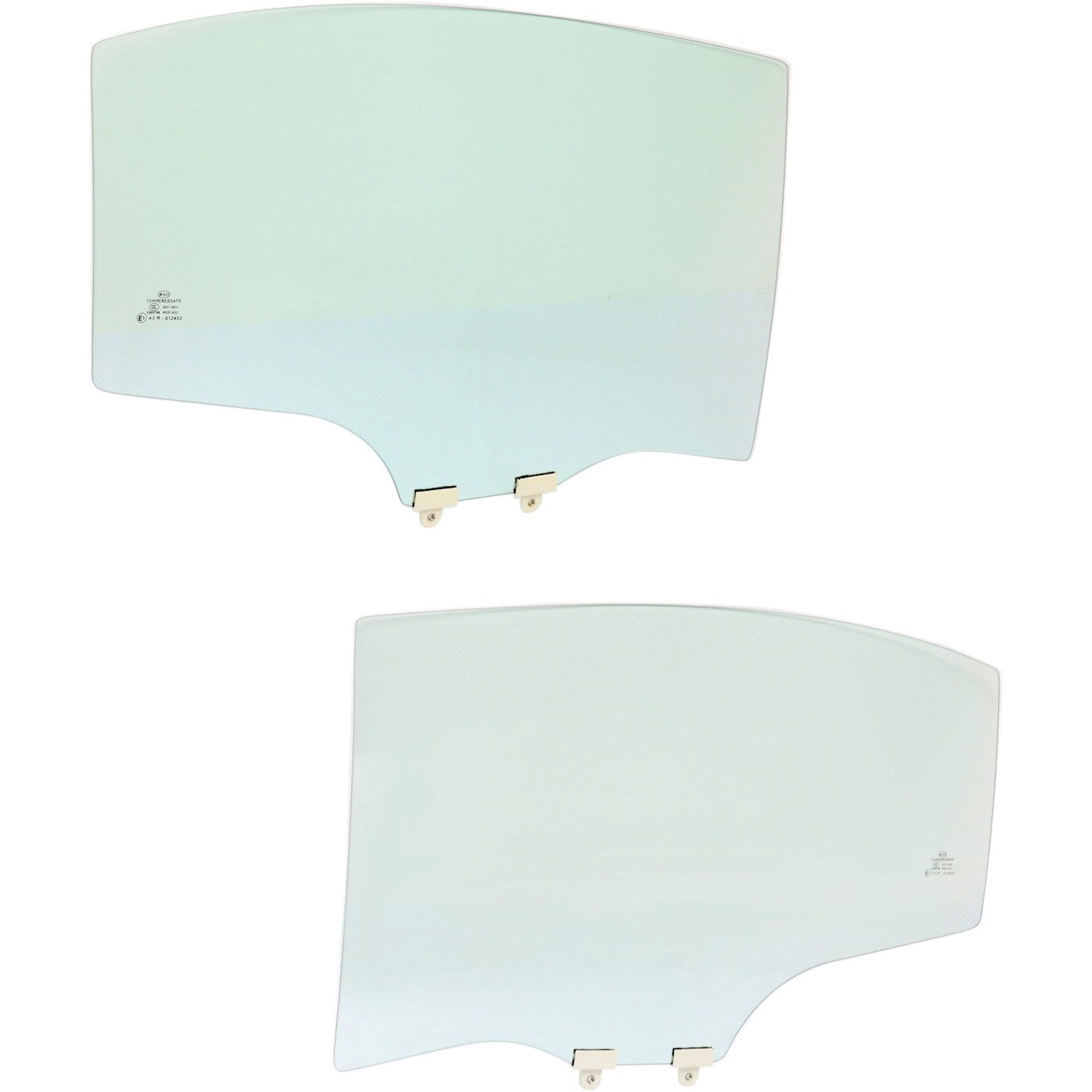 Set of 2 Door Glass for Honda Civic (2006–2011) Rear Driver & Passenger
