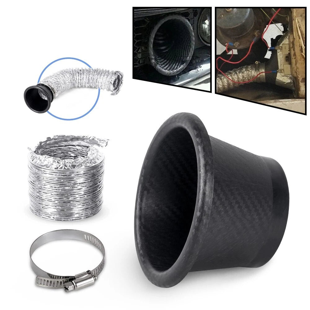 Turbo Air Intake Pipe for Universal Car Front Bumper