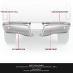 Chrome Rear Bumper End Caps Pair for Ford Ranger (2019–2023) w/ Sensor Holes