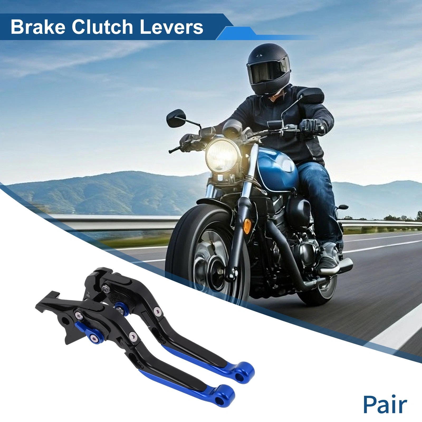 Adjustable Brake Clutch Levers for Honda CBR650R (2014–2022) Black Blue