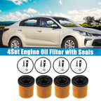 Set of 4 Engine Oil Filters 26350-2M000 for Kia K5 (2021–2022) & Rio (2020–2021)