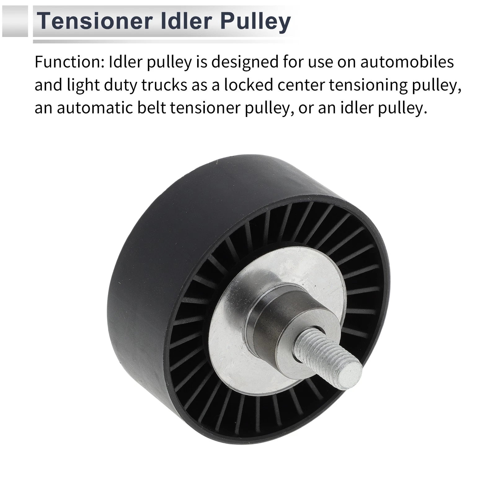 Drive Belt Idler Pulley for BMW Series 3 (2008–2012) No. 11287578674 Black