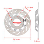 Front Solid Brake Disc Rotor 205mm for Honda CG 125 (2000–2023)