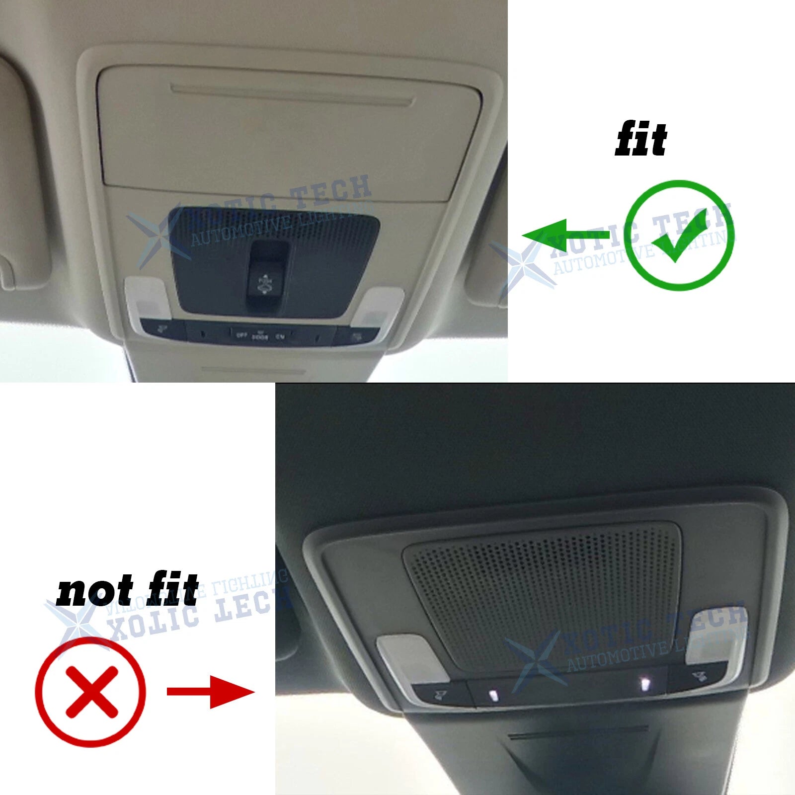 Carbon Fiber Pattern Reading Light Cover Trim for Honda Civic 2022-2025