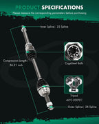 Front Right CV Axle for Nissan Cube (2009–2014) & Versa (2007–2012) 1.8L