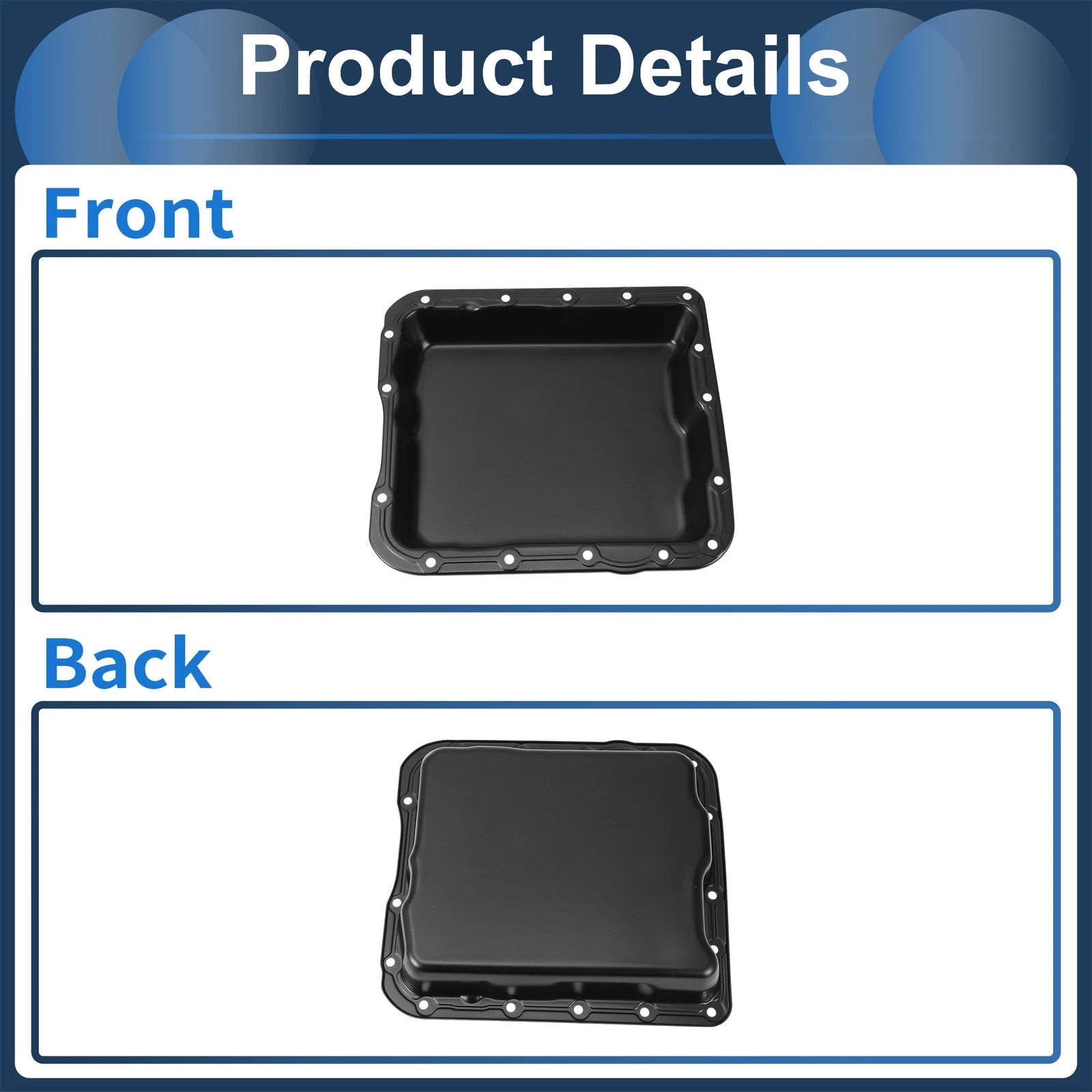 1 Pcs Engine Oil Pan No.8663948 for GMC C2500 (1994–1998) Iron Black