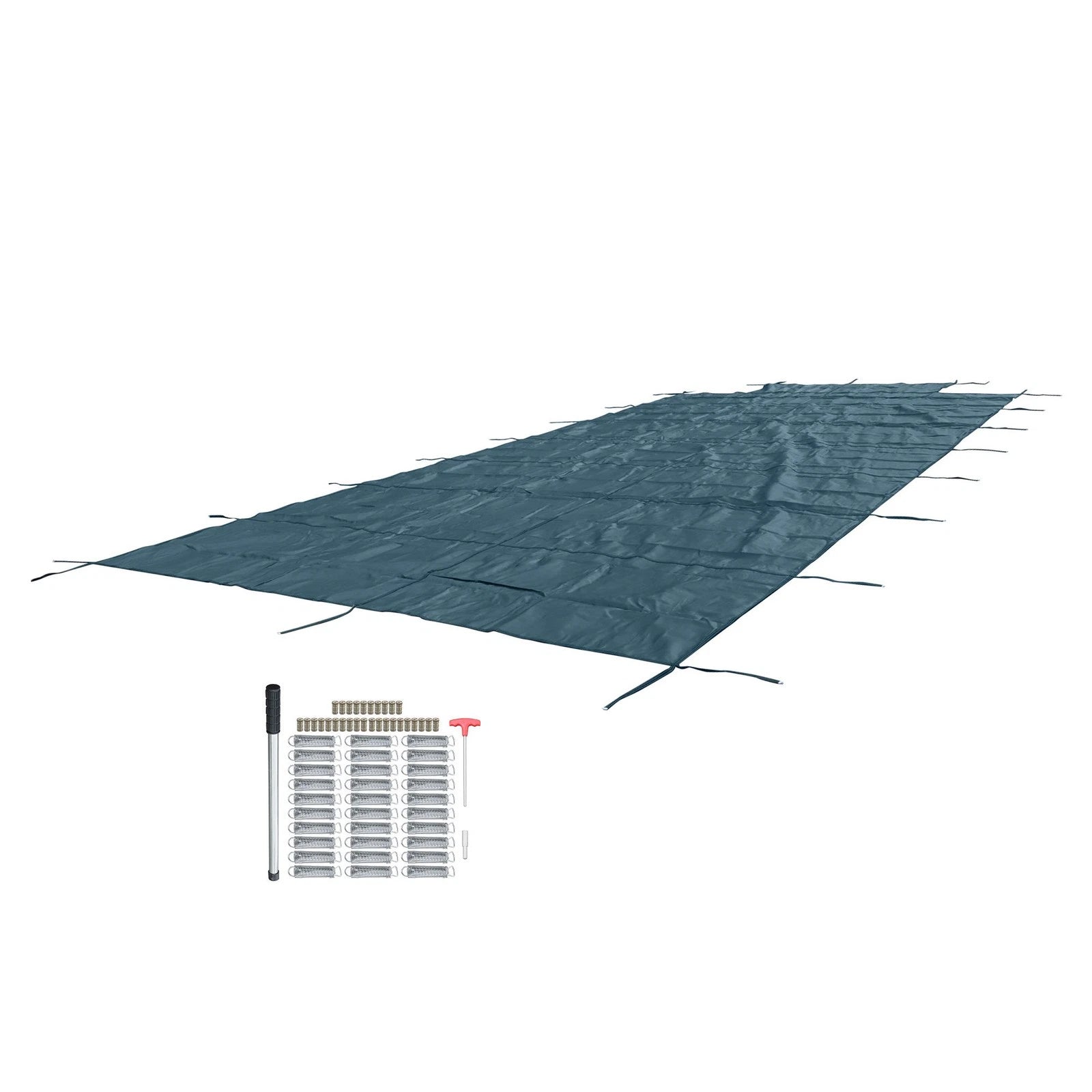 Inground Pool Cover Safety for Rectangle Swimming Pool (Mesh, Solid)