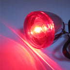 Front Rear Turn Signal Indicator Chrome Red for Harley Sportster XL 883 (1992–2016)