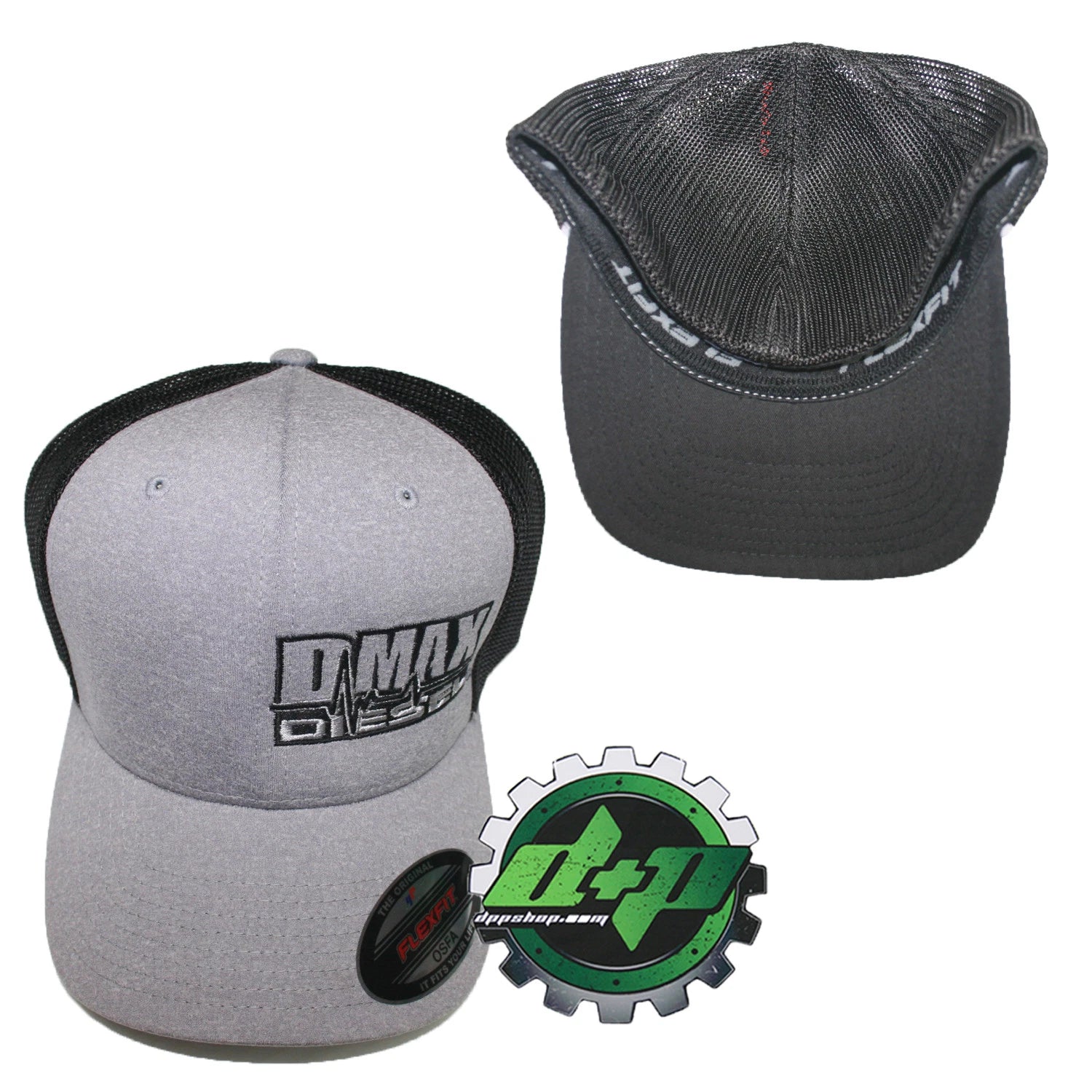 Dmax Duramax Fitted Flex Fit Hat for Diesel Trucks (OSFA, Black)