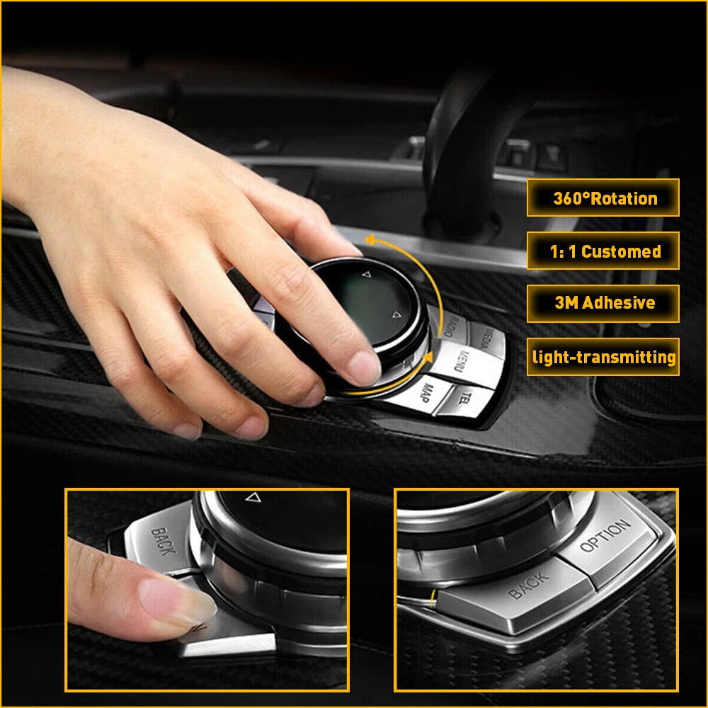 iDrive Knob Control Button Trim for BMW X1 X3 X5 X6 1 2 3 (2010–2020)