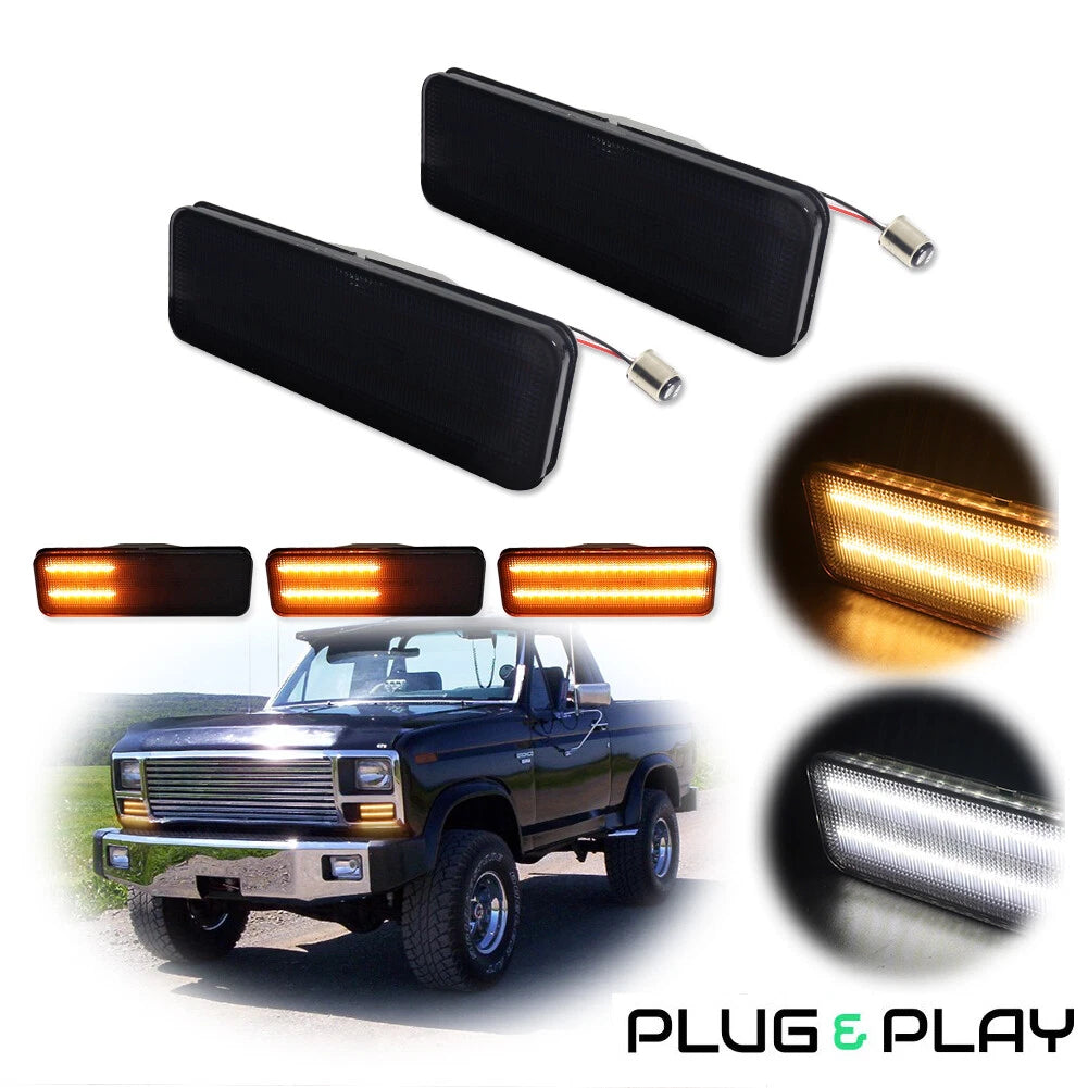 LED Turn Signal Lights Pair for Ford Bronco F150 F250 F350 (1980–1986)