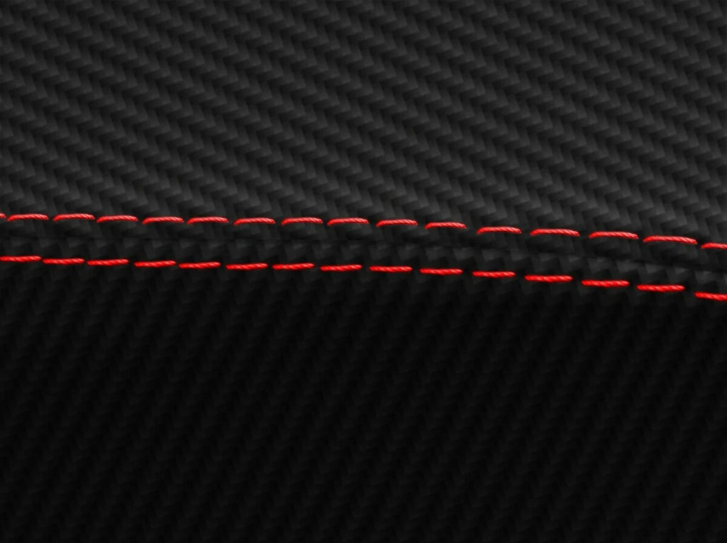 Console Lid Armrest Cover for Lexus CT200H (2011–2016) Carbon Fiber Red Stitch