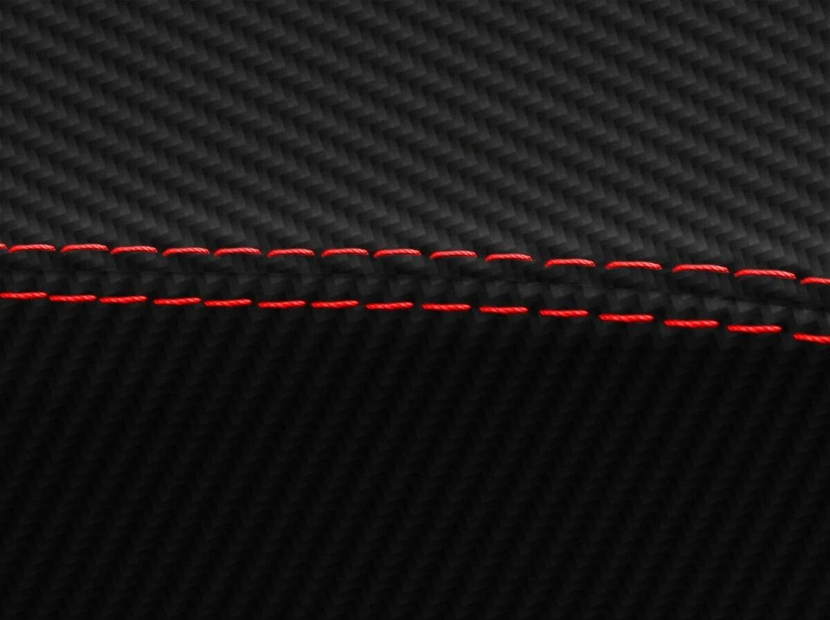 Console Lid Armrest Cover for Lexus CT200H (2011–2016) Carbon Fiber Red Stitch