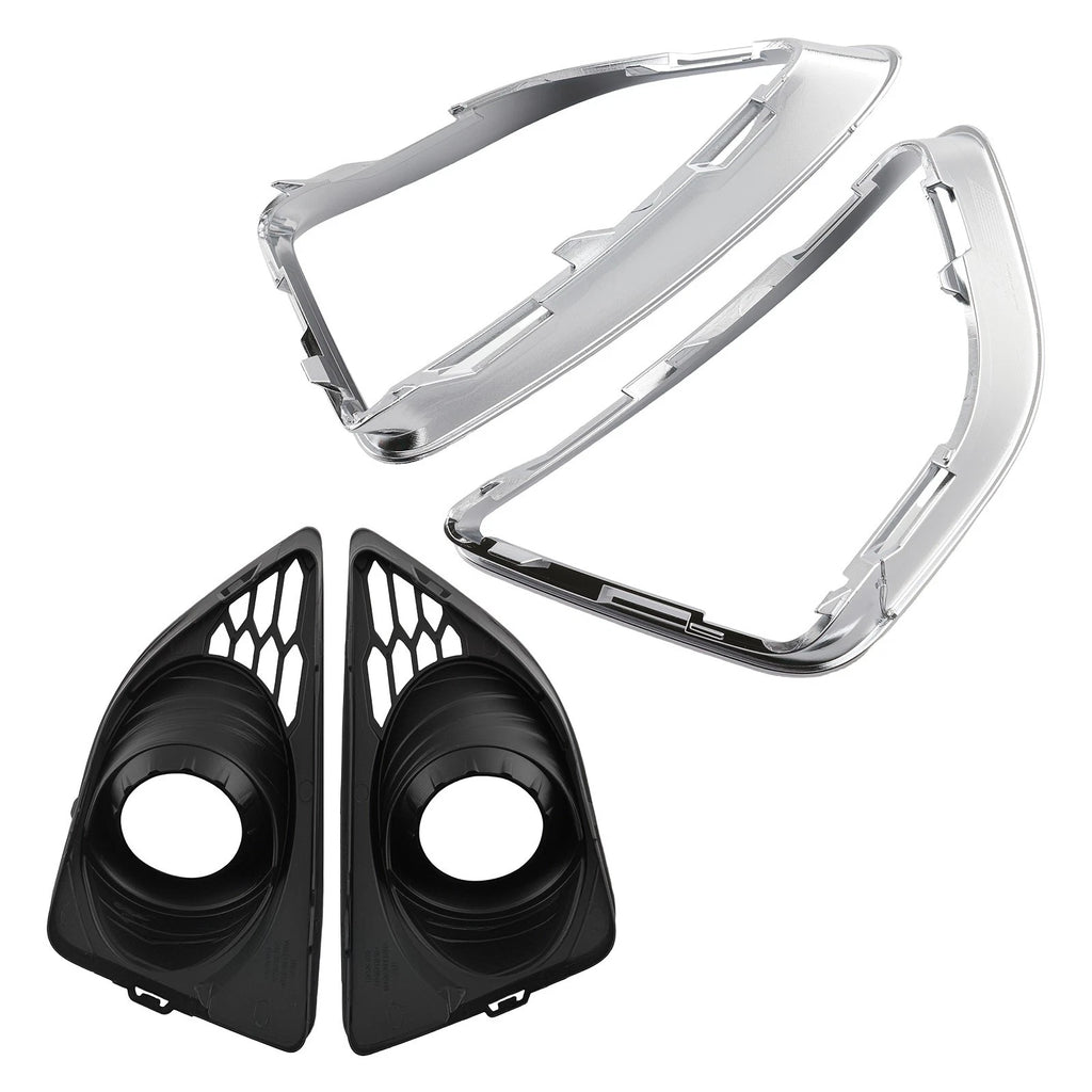 Chrome Fog Light Grille Cover for Ford Fusion (2010–2012) Driver Passenger Side