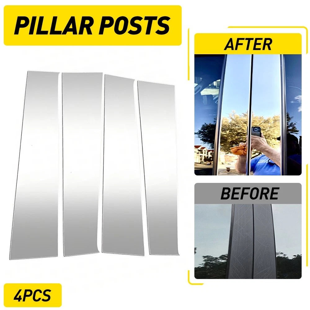 B-Pillar Post Door Window Trim Cover for Dodge Ram 1500 2500 3500 (2009–2018)